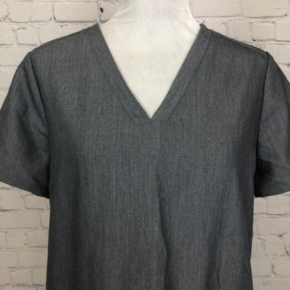 Figs Womens Casma Three-Pocket Scrub Top Size S Heather Gray - Picture 4 of 7